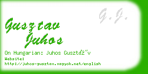 gusztav juhos business card